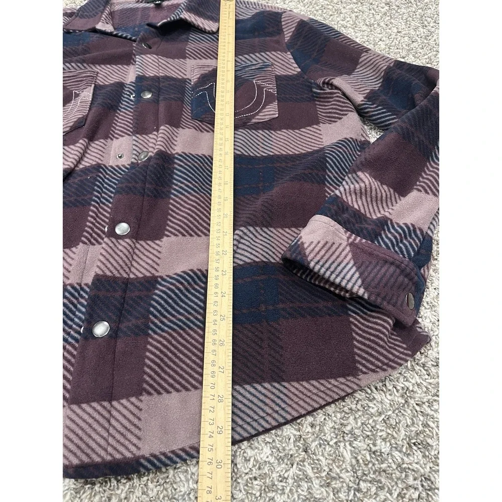 Men's True Religion‎ Fleece Shacket Flannel Sz XL (2047)